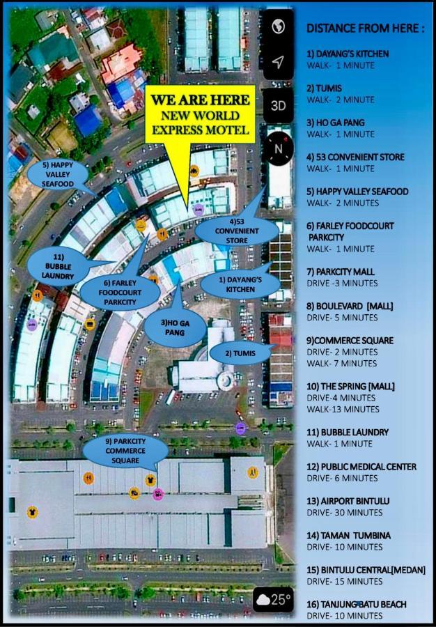 New World Express Motel Bintulu Kültér fotó